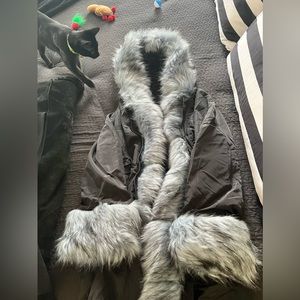 Fur lined puff jacket